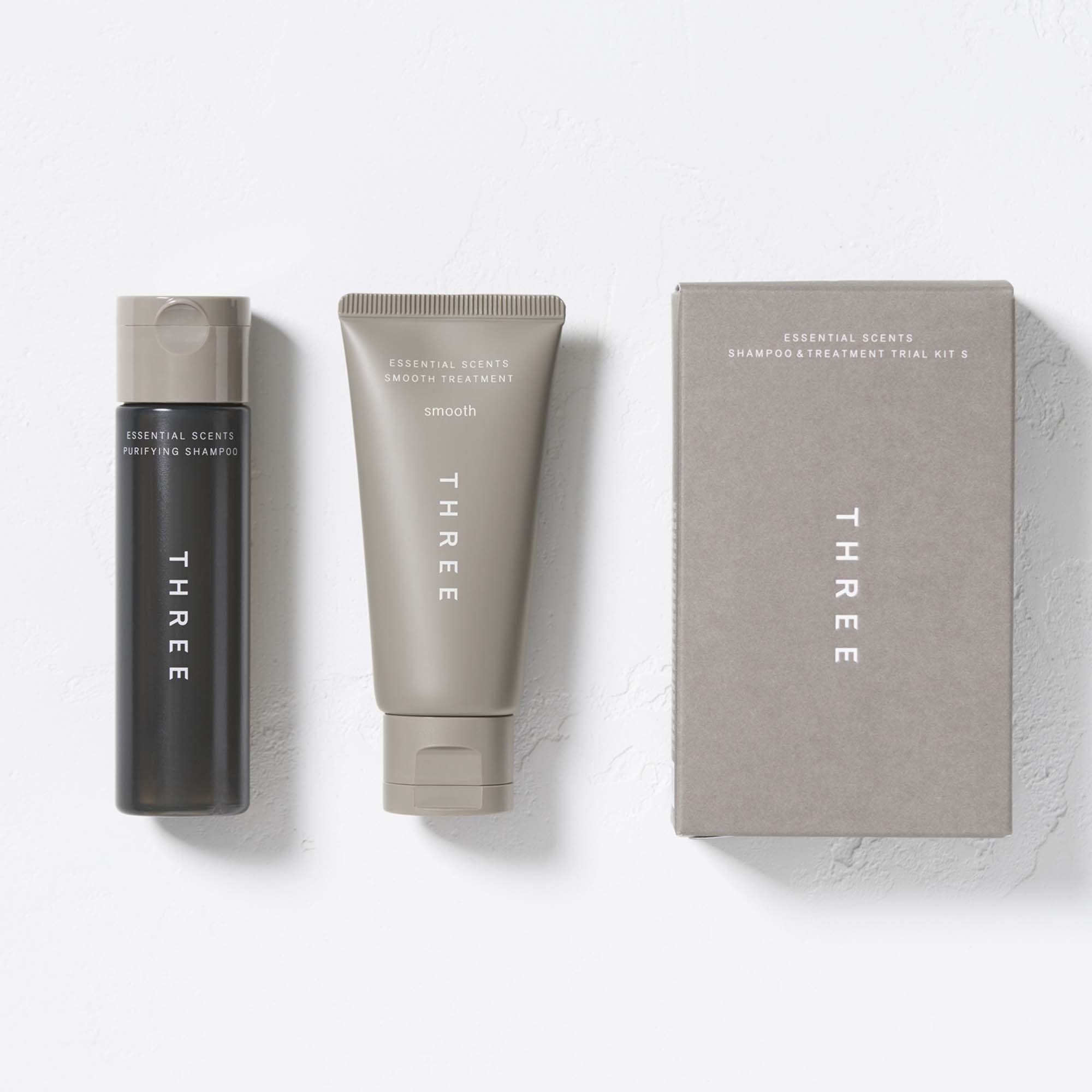 THREE エッセンシャルセンツ シャンプー ＆ トリートメント トライアルキット S