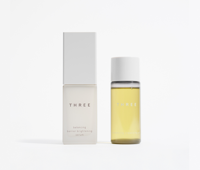 THREE バランシング バリア ブライトニング セラム バランシング クレジンジング オイル Nのトライアルサイズ 2