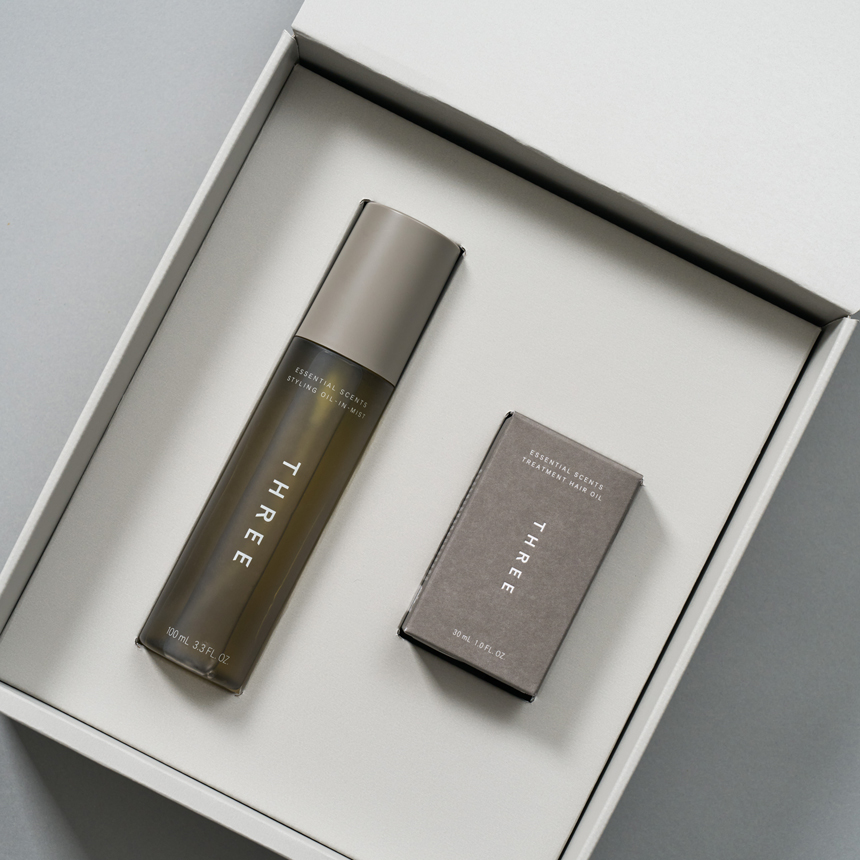 THREE エッセンシャルセンツ ヘアスタイリング セット ショッピングバッグなし