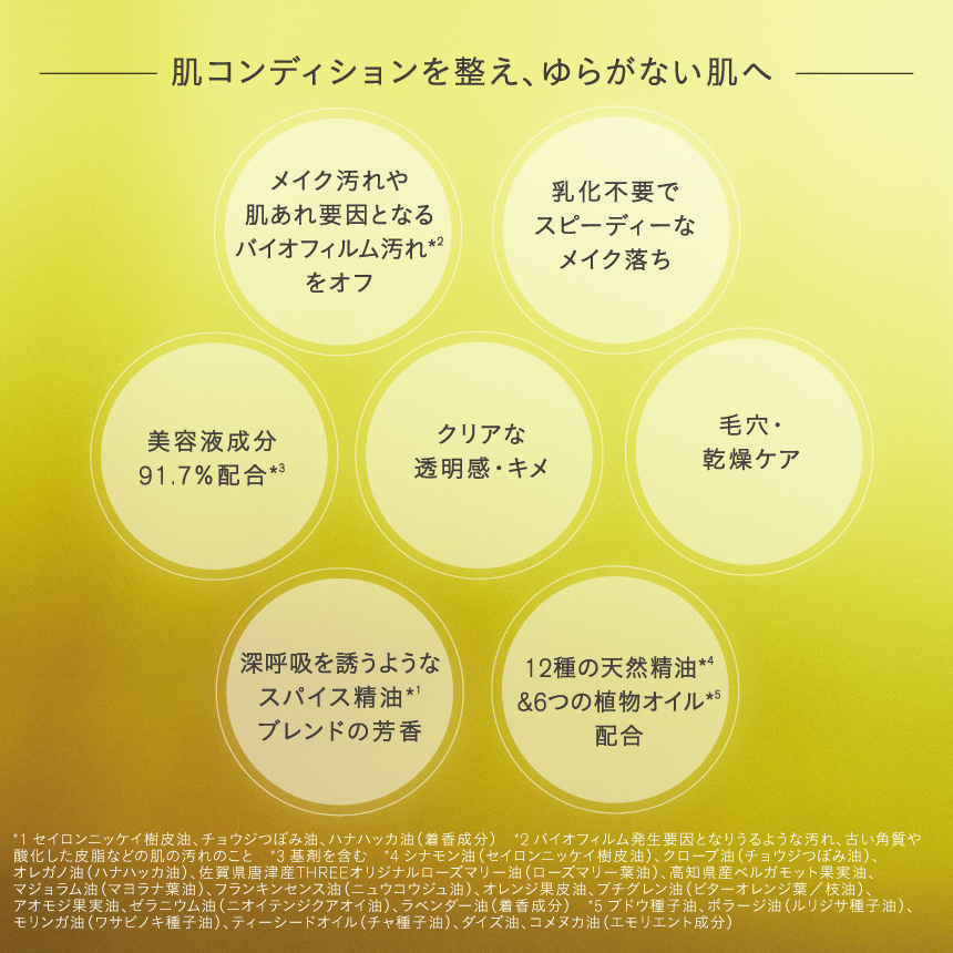 THREE バランシング クリア クレンジング オイル