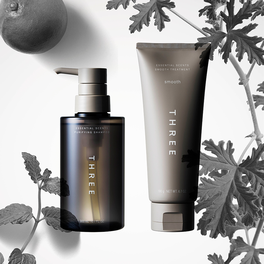THREE エッセンシャルセンツ ヘア リチュアル セット スムース / ショッピングバッグなし