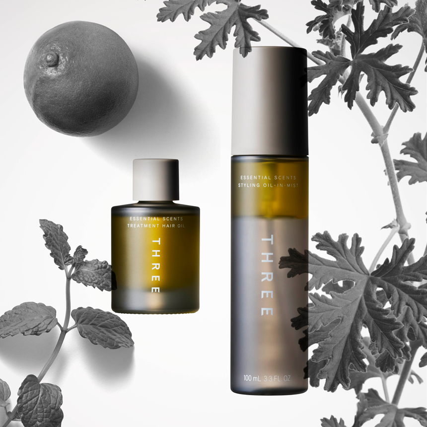 THREE エッセンシャルセンツ ヘアスタイリング セット ショッピングバッグなし