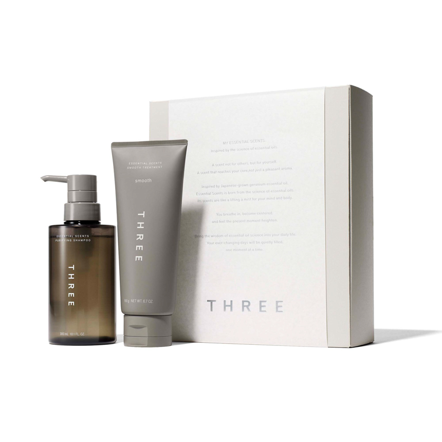 THREE エッセンシャルセンツ ヘア リチュアル セット スムース / ショッピングバッグなし