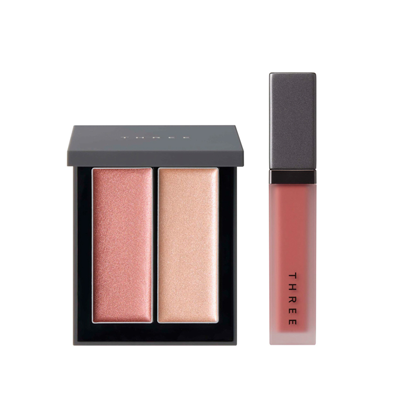 THREE グロー デュオ R ＆ リップジェム セット| ポイントメイクセット