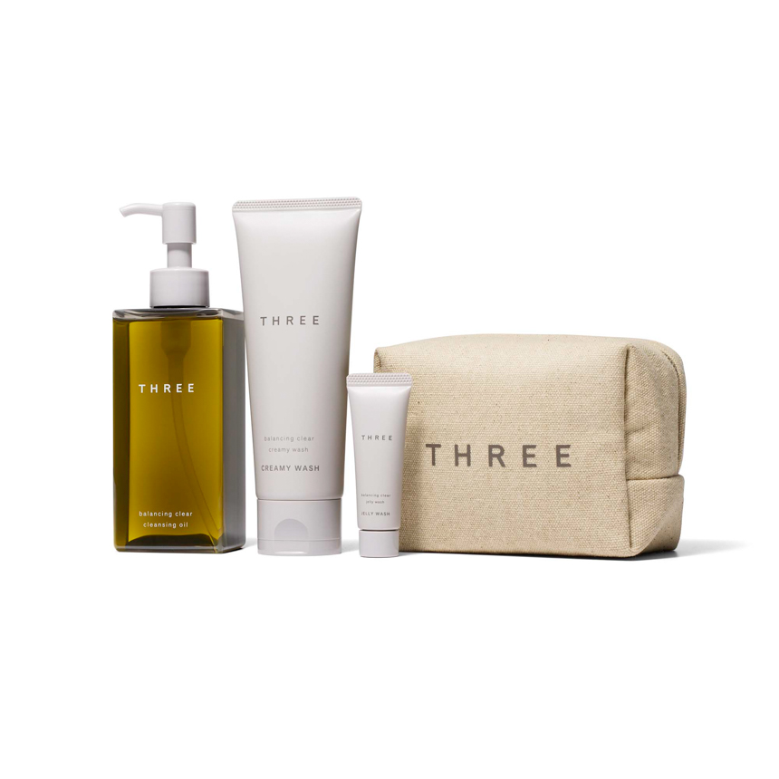 〈WEB限定〉THREE クレンジング オイル & ウォッシュ セット クリーミー ウォッシュ