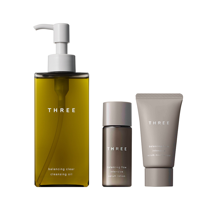 THREE バランシング クリア クレンジング オイル & インテンシブ トライアルセット